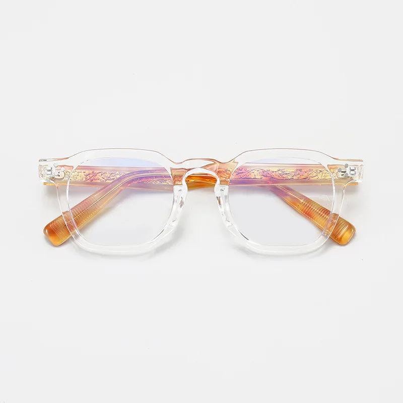 Xbora Women's Full Rim Polygon Tr 90 Acetate Fiber Eyeglasses 581013