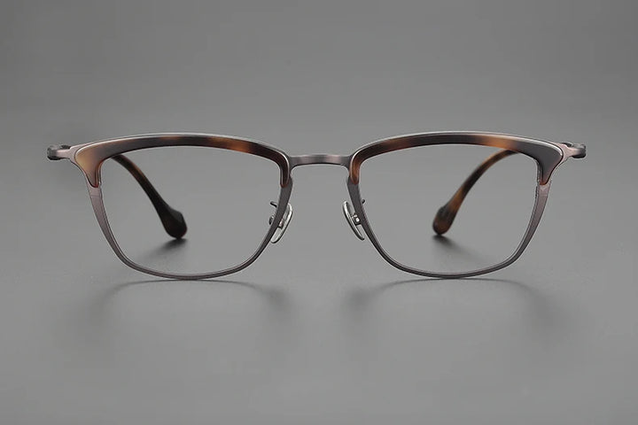 Black Mask Unisex Full Rim Big Square Titanium Acetate Eyeglasses 6069 Full Rim Black Mask