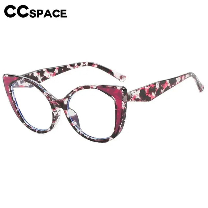 CCspace Women's Full Rim Cat Eye Tr 90 Titanium Hyperopic Eyeglasses R57025 Full Rim CCspace