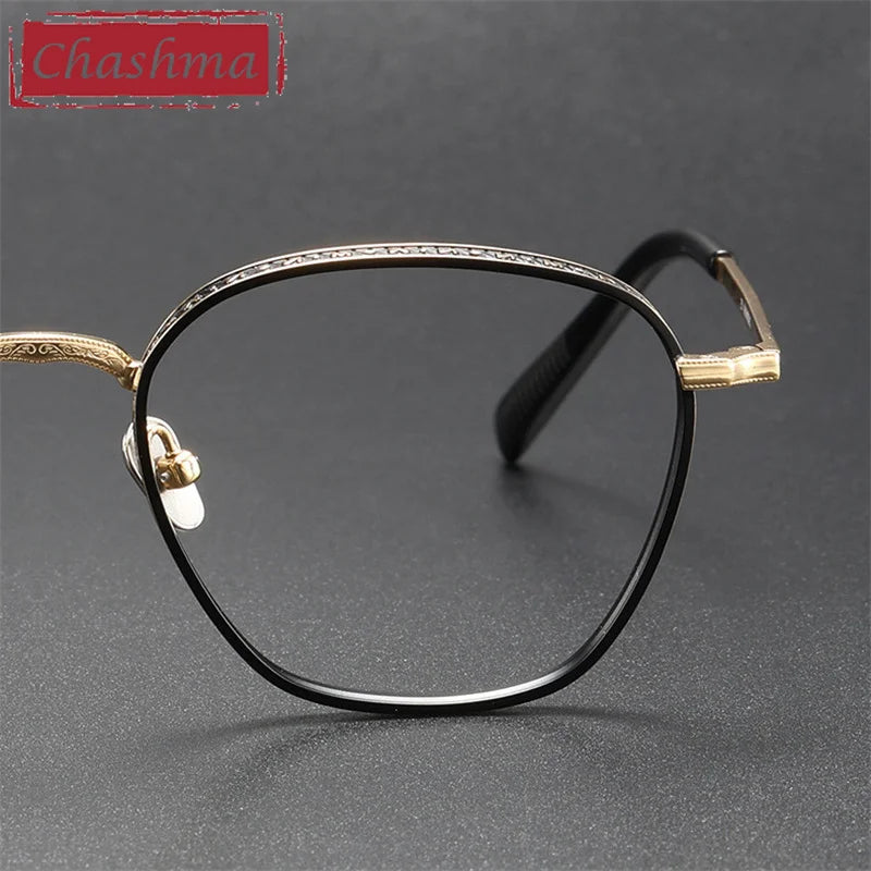 Chashma Ottica Unisex Full Rim Oval Titanium Eyeglasses 3101 Full Rim Chashma Ottica