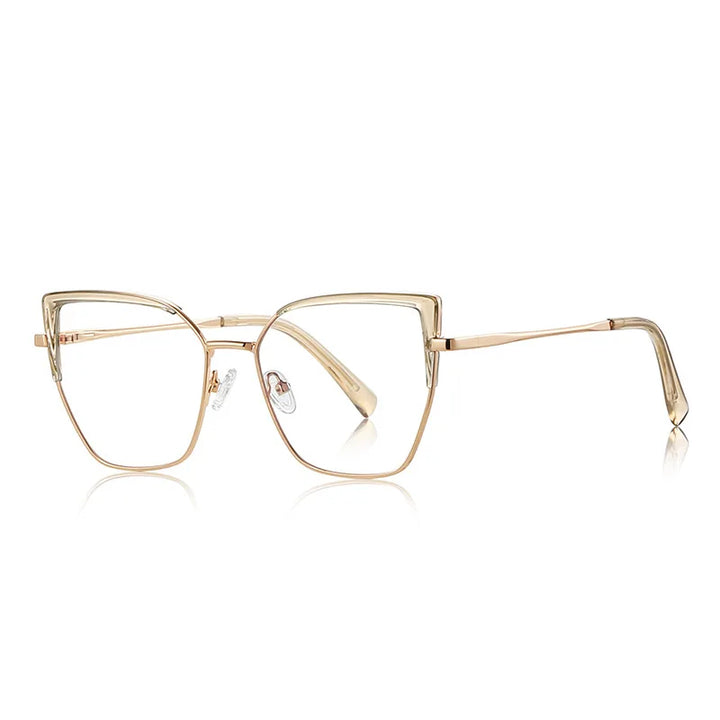 CCspace Women's Full Rim Cat Eye Tr 90 Titanium Reading Glasses 310785