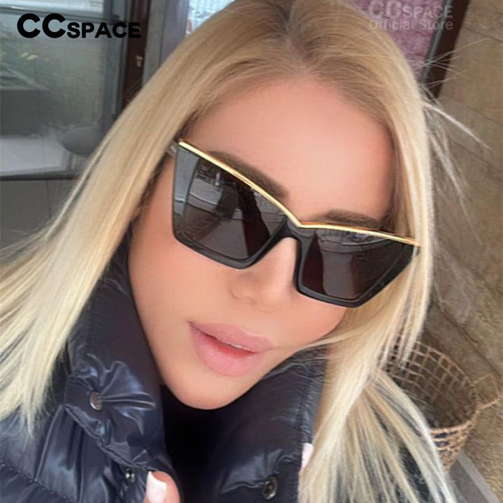 CCspace Women's Full Rim Square Cat Eye Tr 90 UV400 Sunglasses 56211 Sunglasses CCspace Sunglasses