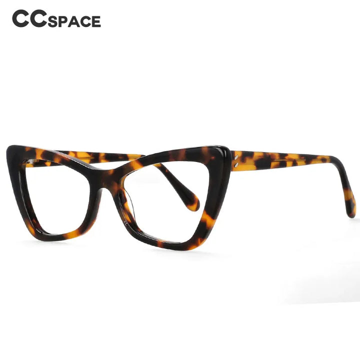 CCspace Women's Full RIm Cat Eye Acetate Hyperopic Reading Glasses R56955 Reading Glasses CCspace
