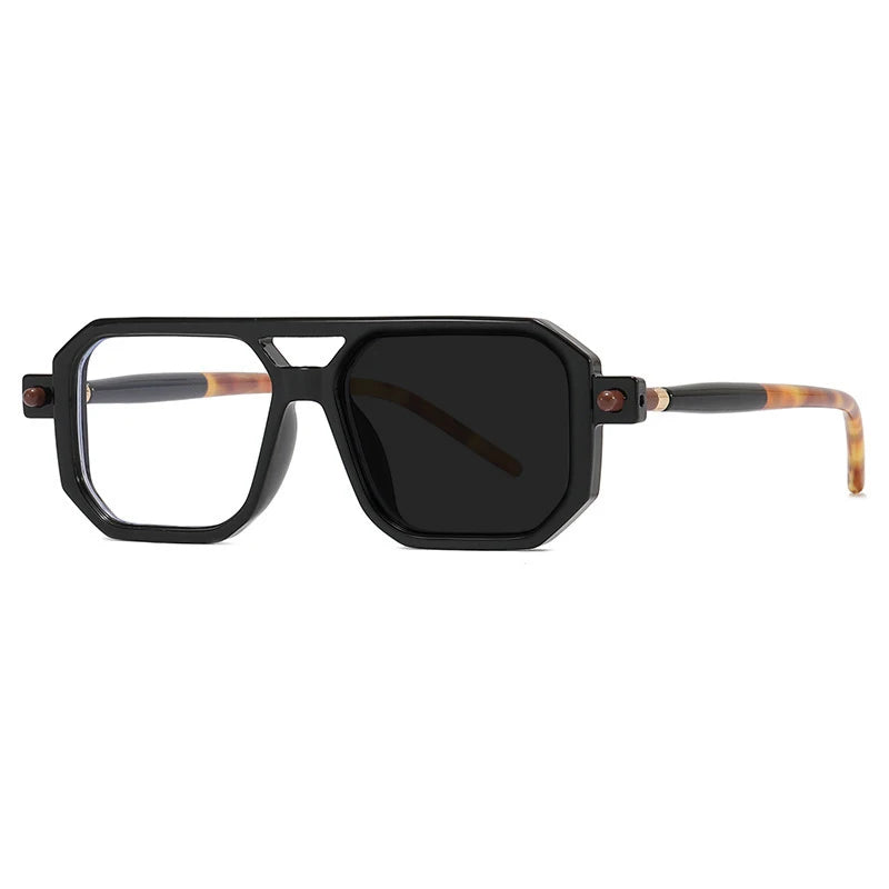 Kocolior Unisex Full Rim Square Double Bridge PC Hyperopic Reading Glasses 86512 Reading Glasses Kocolior