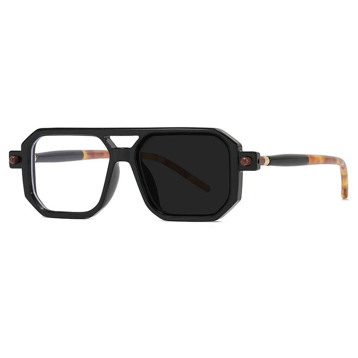 Kocolior Unisex Full Rim Square Double Bridge PC Hyperopic Reading Glasses 86512 Reading Glasses Kocolior
