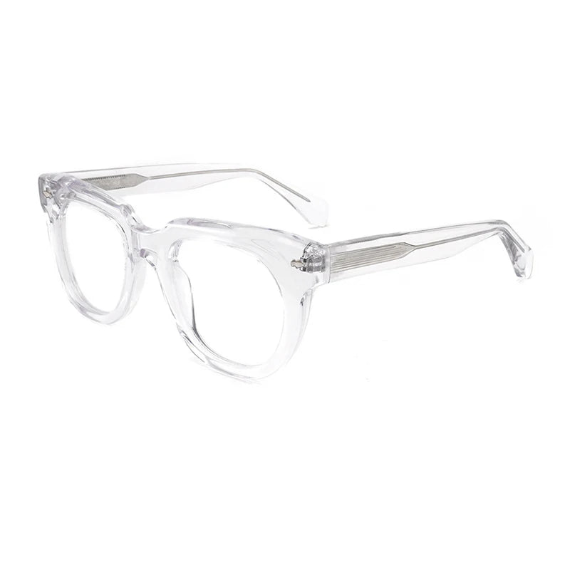 Gatenac Unisex Full Rim Square Acetate Eyeglasses Gxyj1470 Full Rim Gatenac Transparent