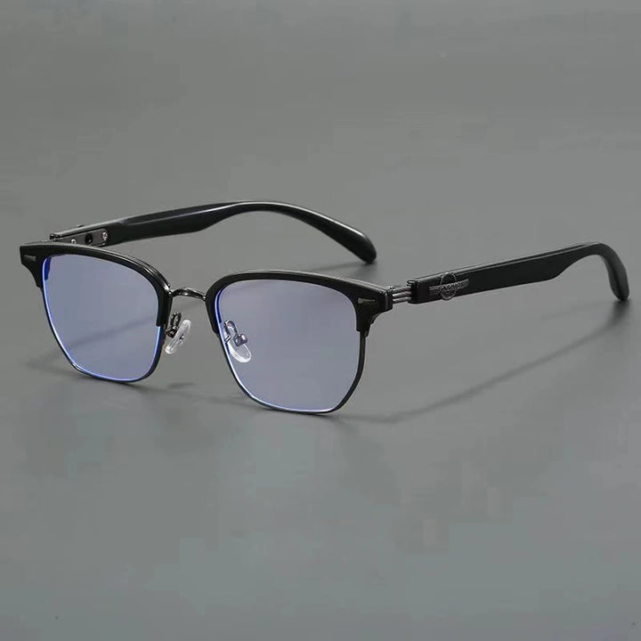 Xbora Unisex Full Rim Oval Square Ultem Alloy Eyeglasses 91015