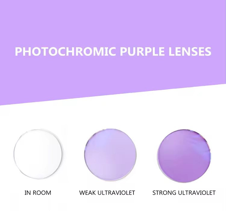 Summer Flower Single Vision Photochromic Lenses Lenses Summer Flower Lenses 1.56 Purple