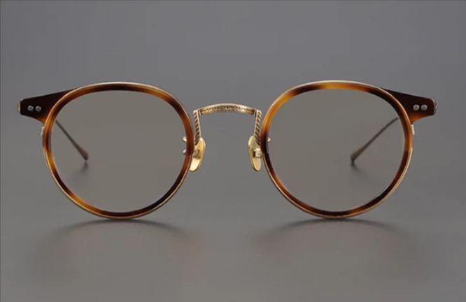 Black Mask Unisex Full Rim Round Titanium Eyeglasses 7285 Full Rim Black Mask Tortoise