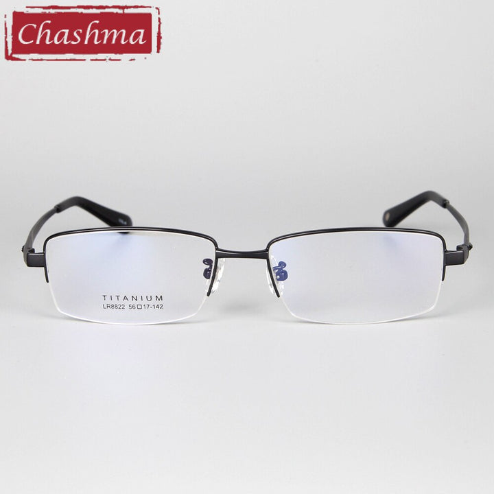 Chashma Men's Semi Rim Square Titanium Eyeglasses 8822 Semi Rim Chashma