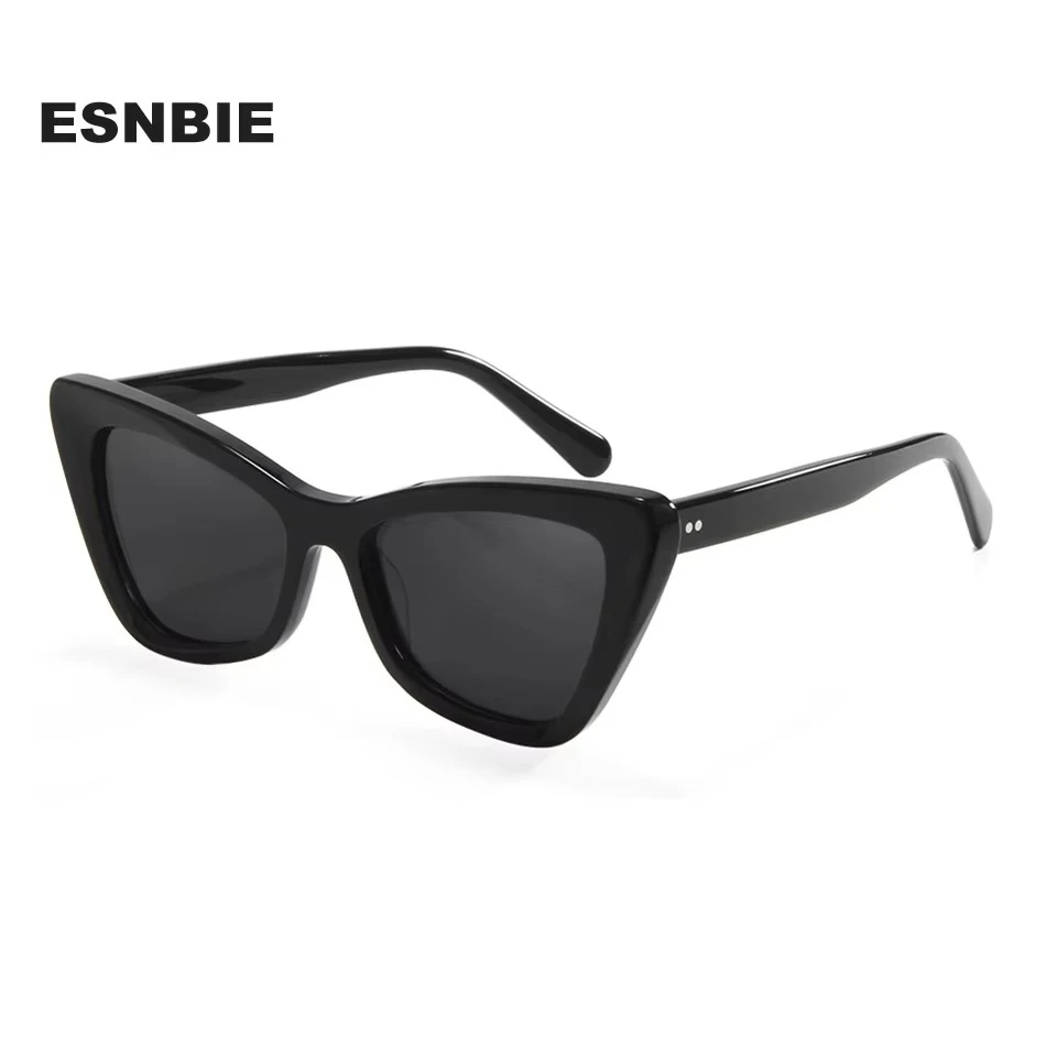 Esnbie Women's Full Rim Square Cat Eye Acetate Sunglasses 23175
