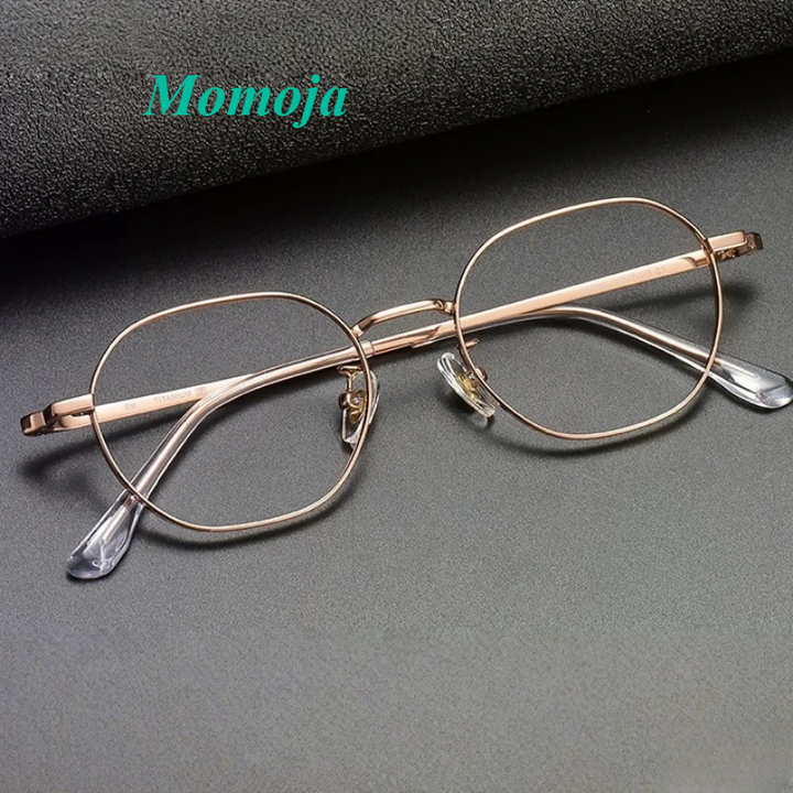 Momoja Women's Full Rim Polygonal Titanium Eyeglasses 124208