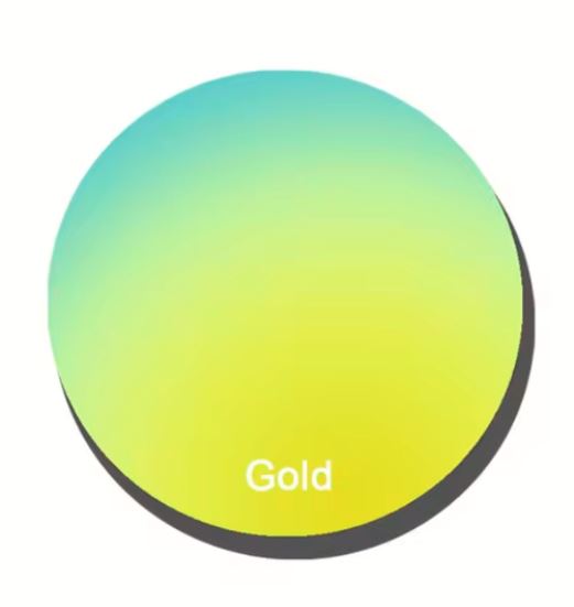 Aimee Single Vision MR Series Polarized Sunglass Lenses Lenses Aimee Lenses 1.56 Mirror Gold