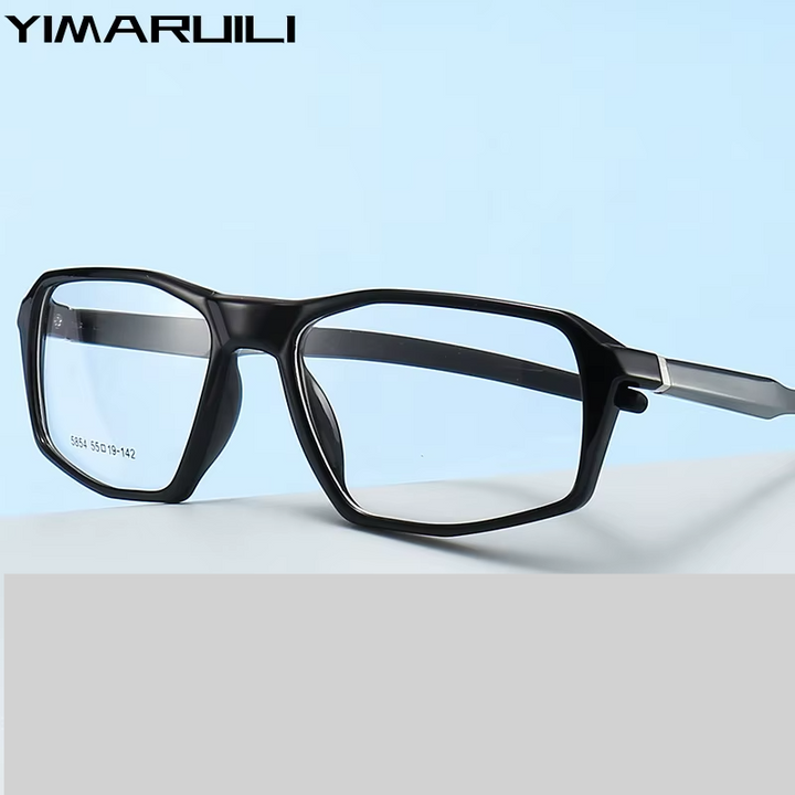 Yimaruili Unisex Full Rim Square Tr 90 Aluminum Sport Eyeglasses 5854