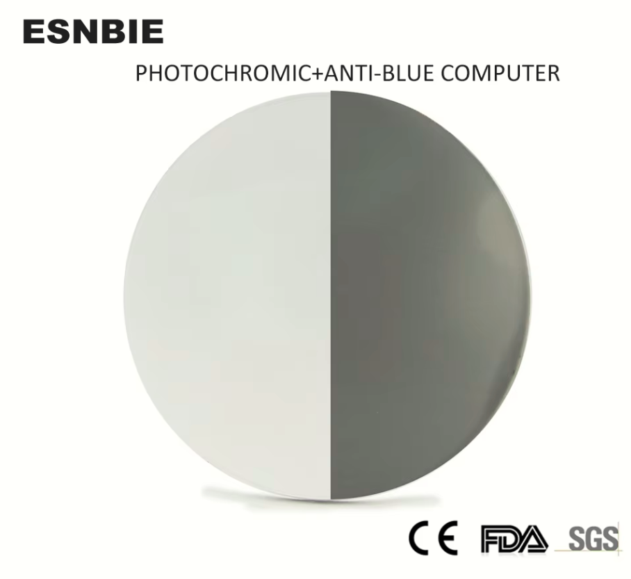 Esnbie Single Vision Photochromic Gray Anti Blue Lenses Lenses Esnbie Lenses