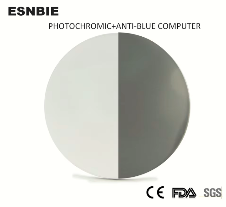 Esnbie Single Vision Photochromic Gray Anti Blue Lenses Lenses Esnbie Lenses