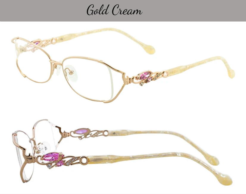 FuzWeb Women's Full Rim Rectangle Bayonetta Alloy Acetate Eyeglasses 75045