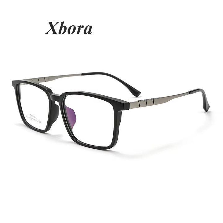 Xbora Unisex Full Rim Square TR 90 Titanium Eyeglasses 610127