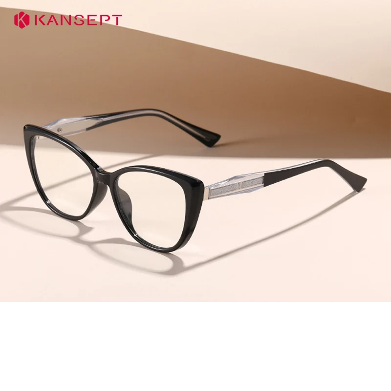 Kansept Women's Full Rim Oval Cat Eye Tr 90 Alloy Reading Glasses 527011