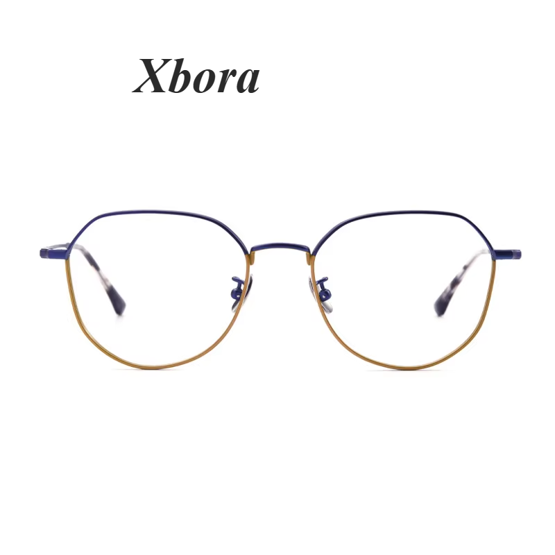 Xbora Unisex Full Rim Oval Square Titanium Eyeglasse 42051