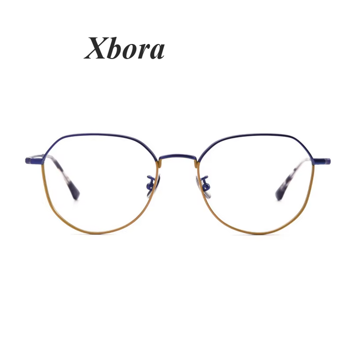 Xbora Unisex Full Rim Oval Square Titanium Eyeglasse 42051