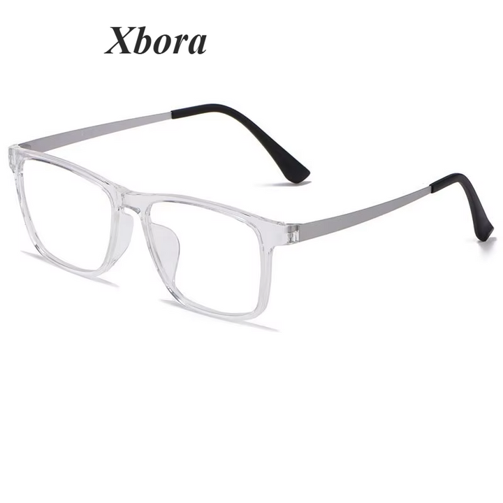 Xbora Unisex Full Rim Square Tr 90 Titanium Reading Glasses 13068