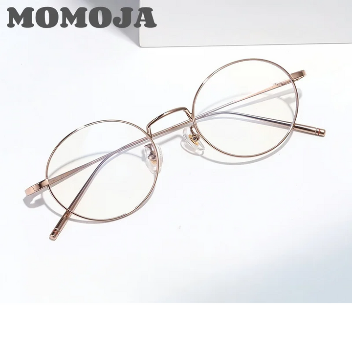 Momoja Unisex Full Rim Oval Round Titanium Eyeglasses 722467
