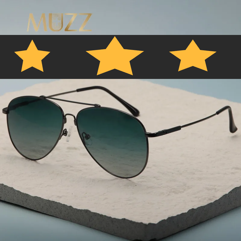 Muzz Unisex Full Rim Oval Double Bridge Alloy Sunglasses 69221