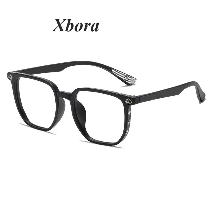 Xbora Unisex Full Rim Square Brow Line Tr 90 Eyeglasses 16171