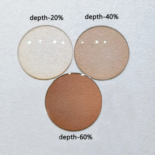 Hewei Aspheric Progressive Tinted Lenses Lenses Hewei Lenses 1.56 20% Brown