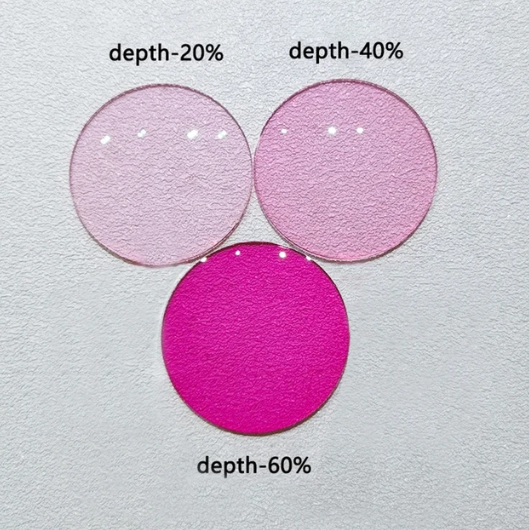 Hewei Aspheric Progressive Tinted Lenses Lenses Hewei Lenses 1.56 20% Pink