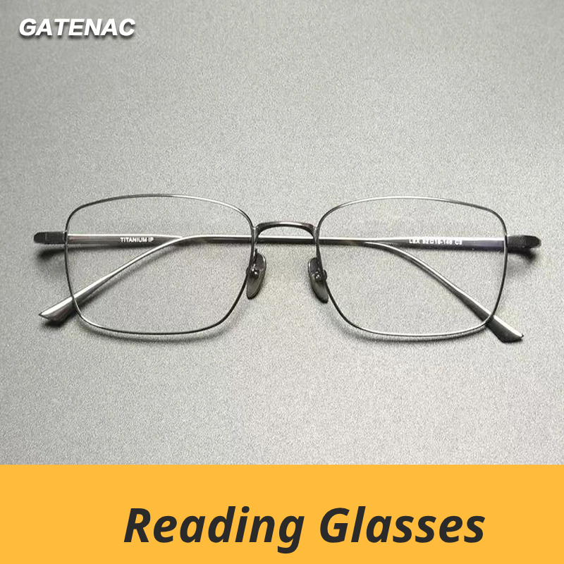 Gatenac Women's Full Rim Polygon Square Titanium Reading Glasses G2138