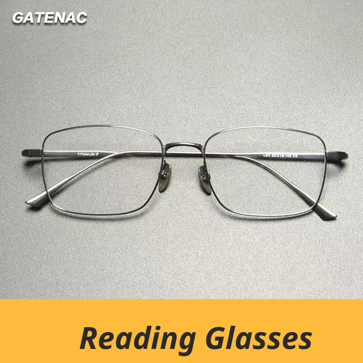 Gatenac Women's Full Rim Polygon Square Titanium Reading Glasses G2138