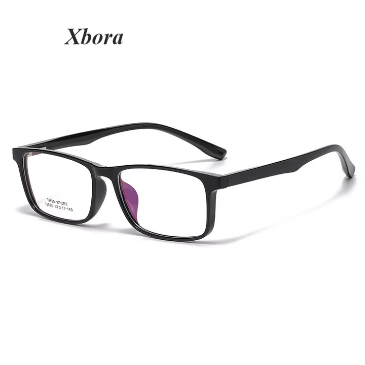 Xbora Unisex Full Rim Square Tr 90 Eyeglasses 12880