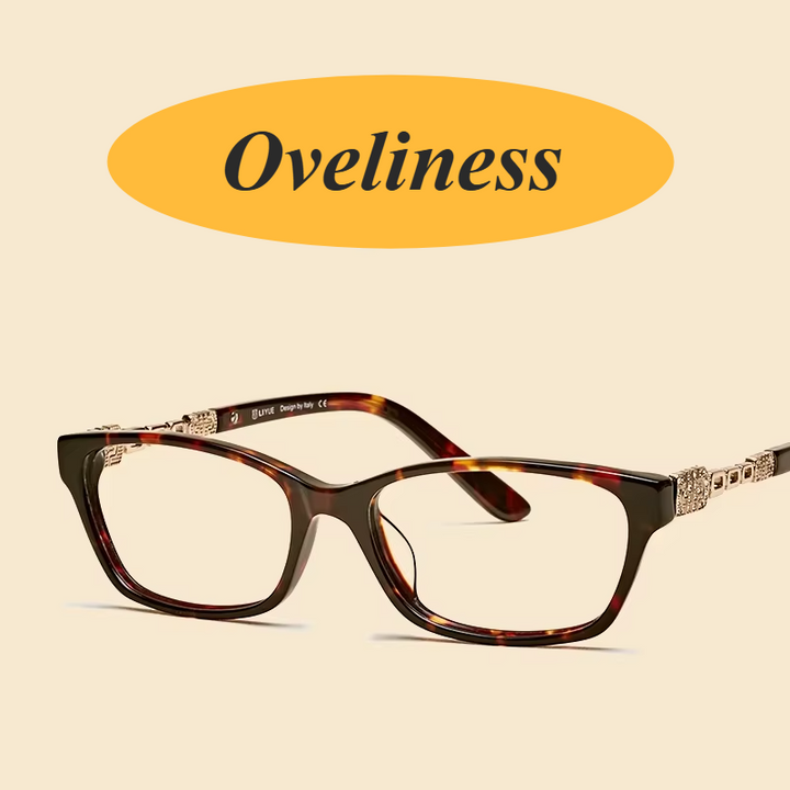 Oveliness Women's Full Rim Square Cat Eye Acetate Eyeglasses 24061