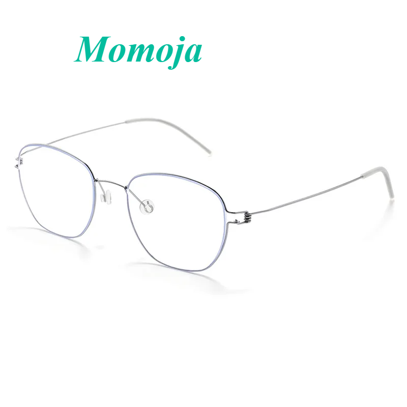 Momoja Women's Full Rim Polygon Screwless Titanium Eyeglasses 70166