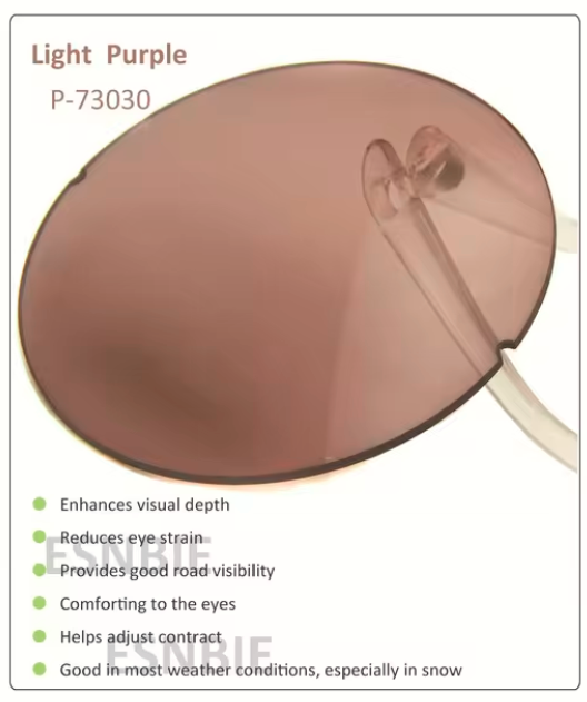 Esnbie 1.61 Index Non Polarized Tinted Lenses Lenses Esnbie Lenses Light Purple