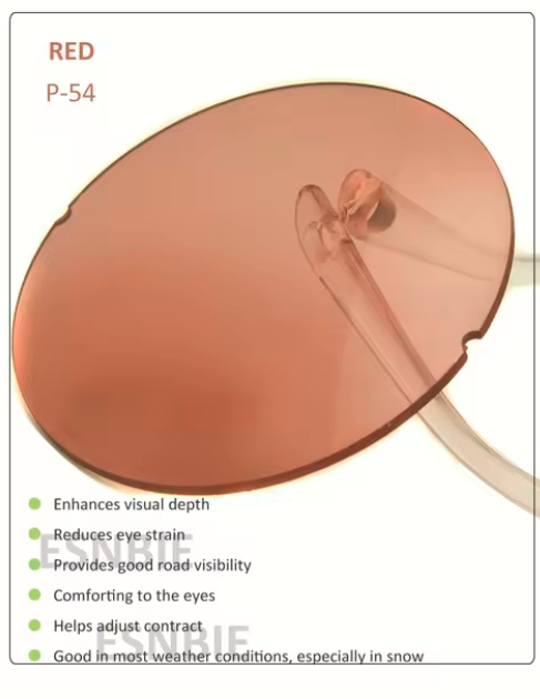 Esnbie 1.61 Index Non Polarized Tinted Lenses Lenses Esnbie Lenses Red