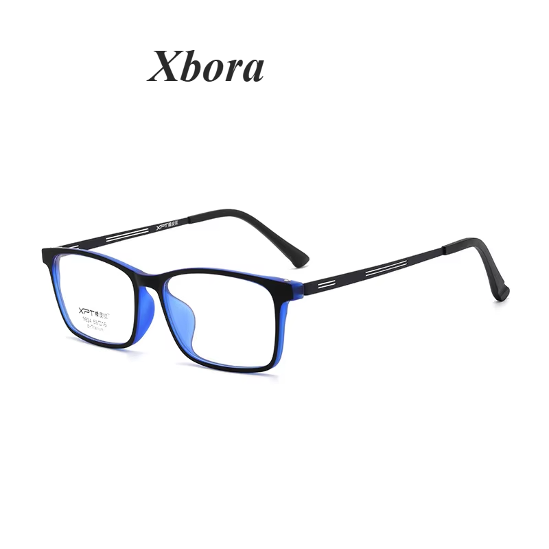 Xbora Unisex Full Rim Square Tr 90 Titanium Eyeglasses 79824