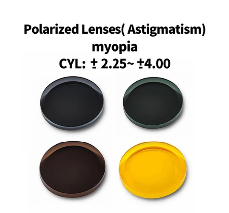 Hewei Single Vision Polarized Lenses Lenses Hewei Lenses 1.56 Black Myopic High Cylinder