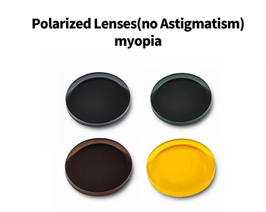Hewei Single Vision Polarized Lenses Lenses Hewei Lenses 1.56 Black Myopic (Minus Makes Objects Smaller) No Astigmatism