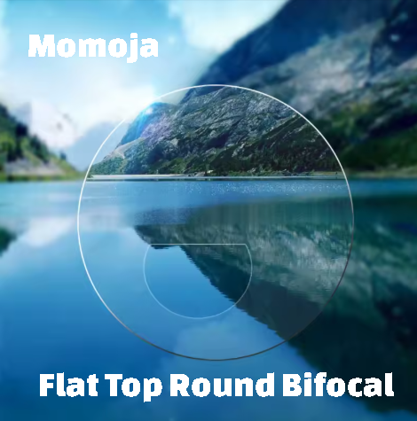 Momoja Flat Top Round Clear Bifocal Lenses