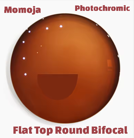 Momoja Flat Top Round Bifocal Photochromic Lenses