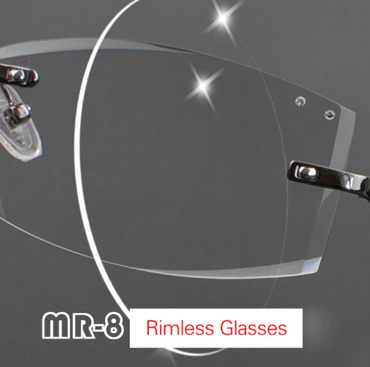 Muzz Single Vision MR-8 Series Rimless Clear Lenses Lenses Muzz Lenses 1.61 HD (High Definition) 