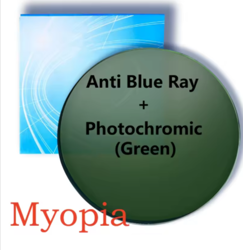 Yimaruili Photochromic Anti Blue Single Vision Lenses