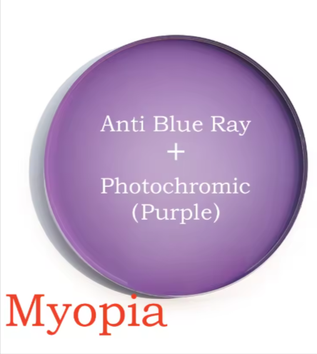 Yimaruili Photochromic Anti Blue Single Vision Lenses