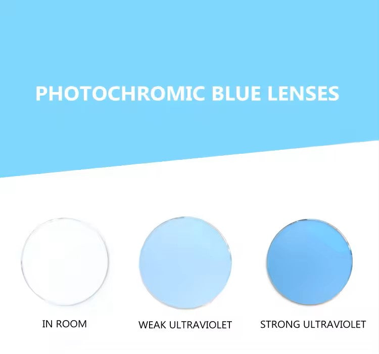 Summer Flower Single Vision Photochromic Lenses Lenses Summer Flower Lenses 1.56 Blue