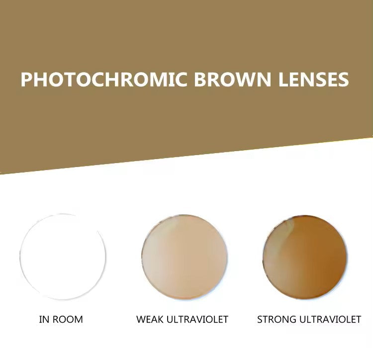 Summer Flower Single Vision Photochromic Lenses Lenses Summer Flower Lenses 1.56 Brown