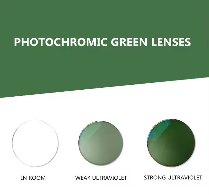 Summer Flower Single Vision Photochromic Lenses Lenses Summer Flower Lenses 1.56 Green