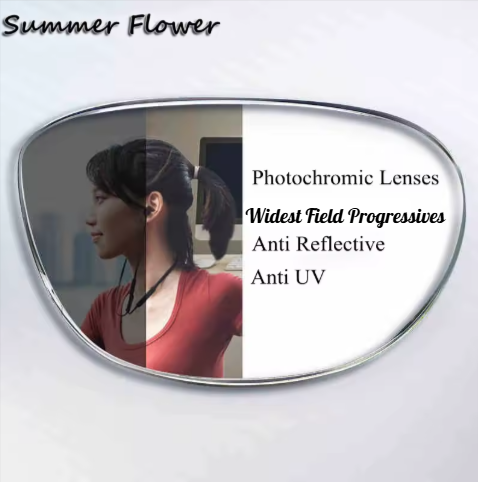 Summer Flower Widest Field Photochromic Progressive Lenses Lenses Summer Flower Lenses